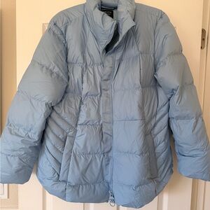 Athleta Light Blue Puffer Jacket